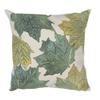 Liora Manne Lush Decor Visions IV Indoor/Outdoor Handmade Pillow - Transitional Botanical Nature Colorful (Leaf Toss Forest Cloud) (12" x 20") view 2