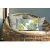 Liora Manne Lush Decor Visions IV Indoor/Outdoor Handmade Pillow - Transitional Botanical Nature Colorful (Leaf Toss Forest Cloud) (12" x 20") view 4