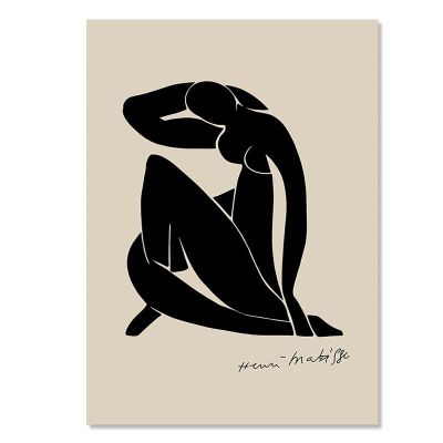REYTOL Matisse Woman Poster Nude Woman Body Abstract Wall Art Modern Living Room Home Nordic Style Painting Decor Matisse Vintage Wall PictureNo Frame