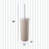 Superio Plastic Toilet Bowl Brush and Holder Set, Decorative Cleaner Scrubber for Bathroom (2, Taupe) view 2