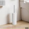 Superio Decorative Plastic Toilet Bowl Brush and Holder Set, Cleaner Scrubber for Bathroom (2, White) view 4