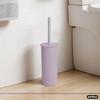 Superio Decorative Plastic Toilet Bowl Brush and Holder Set, Cleaner Scrubber for Bathroom (2, Lilac) view 4