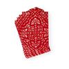 Caspari Annika Die-Cut Paper Linen Guest Towel Napkins in Red - 12 Per Package, 2 Packs view 2