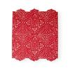 Caspari Annika Die-Cut Paper Linen Guest Towel Napkins in Red - 12 Per Package, 2 Packs view 3