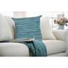 Liora Manne Visions III Indoor/Outdoor Handmade Pillow - Contemporary Casual Accent (Broken Stripe Aqua) (20" x 20") view 4