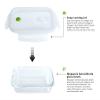 23PCS MAPWARE Food Storage/Packaging System - Extend Food Freshness 10x - Borosilicate Glass Food Containers with Lids - BPA-Free, Reusable Food Storage Bags - Kitchen Containers - Jar Canning Lid view 2