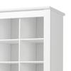 Attractive White Wooden Shoe Rack, 72.5'' H X 23.5'' W X 13'' D Size, Rectangular Silhouette, Simple Moldings Chunky Framing Clean-Lined Kickplate, 12 Rows, 36 Pairs Shoes Capacity, Highly Durable view 4