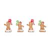 National Tree Company First Traditions Four Piece Gingerbread Cookie Card Holders, Brown, 3 in view 1