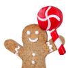 National Tree Company First Traditions Four Piece Gingerbread Cookie Card Holders, Brown, 3 in view 3