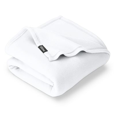 Bare Home Polar Fleece Blanket - White - Warm & Cozy - Premium Fleece - Throw for Bed, Sofa, Camping, Travel and Cold Nights - Lightweight Blanket (Twin/Twin XL, White)