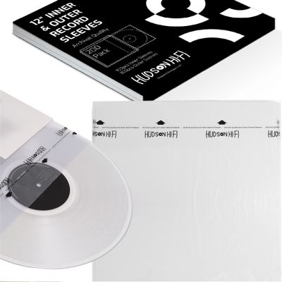 Hudson Hi-Fi 100x Inner & 100x Outer Protective Sleeves for Vinyl & Records Cover Art - Blocks Scratches, Static, Dust, Damage - Acid-Free, Smooth Slide - Fits Single Double Gatefold LP Sleeve