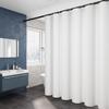 LLSCL White Fabric Shower Curtain Liner with Bottom Counterweight, Waterproof Hotel Quality, 72 x 72 Machine Washable view 1