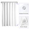 LLSCL White Fabric Shower Curtain Liner with Bottom Counterweight, Waterproof Hotel Quality, 72 x 72 Machine Washable view 2