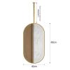 DMCHENGMA Gold Ceiling Mounted Mirror Hanging Rod Mirror Clear and Practical Hang Rod Mirrors(Boom can be Customized), Home Hotel Floating Bathroom Vanity Makeup Mirror, Decorative Simple Mirror view 2