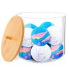 JYPS Large Capacity Laundry Pods Container with Bamboo Lid, Clear Acrylic Powder Detergent Containers for Pods, Scent Boosters & Powder, Laundry Room Organization decor, Airtight Storage Jars view 1
