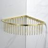 Segistan Corner Shower Caddy Organizer, SUS304 Stainless Steel Heavy Duty Rust-Proof Shelf Organizer, Wall Mounted Storage Rack for Bathroom Kitchen, Brushed Gold view 2