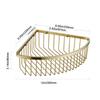 Segistan Corner Shower Caddy Organizer, SUS304 Stainless Steel Heavy Duty Rust-Proof Shelf Organizer, Wall Mounted Storage Rack for Bathroom Kitchen, Brushed Gold view 4