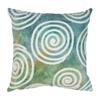 Liora Manne Lush Decor Visions IV Indoor/Outdoor Handmade Pillow - Contemporary Graphic Casual Accent (Curl Aqua) (12" x 20") view 2