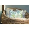 Liora Manne Lush Decor Visions IV Indoor/Outdoor Handmade Pillow - Contemporary Graphic Casual Accent (Curl Aqua) (12" x 20") view 4