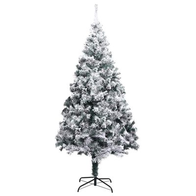Artificial Christmas Tree with Flocked Snow,Decorative Christmas Trees,Holiday Decor Trees,The Halloween Tree,Thankful Tree,Extra Thick Branches,for Indoor,Outdoor Use,for Home,Office,Green 94.5" PVC