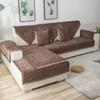 XSlive Luxury Velvet Warm Couch Sofa Cover Embroidered Super Soft Plush Sectional Couch Cover Nonslip Thick Sofa Slipcover Furniture Protector for Dogs, Children, Pets (Dark Brown,28"x59") view 2