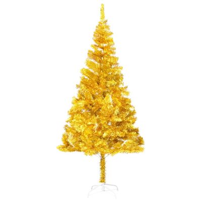Artificial Christmas Tree with Stand,Decorative Christmas Trees,Holiday Decor Trees,Thankful Tree,The Halloween Tree,for Indoor and Outdoor Use,for Holiday Carnival Party Decorations,Gold 82.7" PET