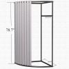 Lvrunben Clothing Store Fitting Room, Portable Privacy Protection Dressing Room, C-shaped Wall Corner Changing Room, Fitting Room for Room Divider, Shopping Mall, Office and Boutique (Light Gray) view 2