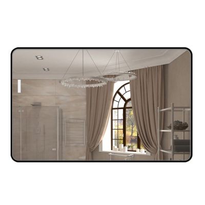 WORDFUN Metal Framed Bathroom MirrorWall Mounted MirrorVanity Makeup Mirror,Rounded Corner DesignSmooth and Does Not Hurt HandsMulti-Layer Protection,for Bathroom,Vanity,Living Room,Bedroom