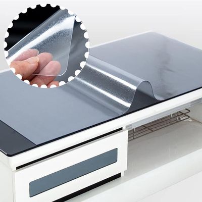 XUAN Soft Glass Tablecloth Protector Rectangle Desk Pad PVC Transparent Table Protector Pad Eco-Friendly Table Cloth Office Desk Mat Coffee Table Pad 1.5/2/3mm (Color : 1.5mm, Size : 85x135cm)