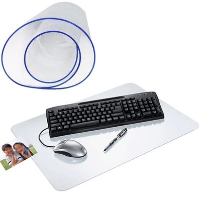 XUAN Rectangle Desk Pad Transparent Table Protector PVC Tablecloth Soft Glass Table Pad Durable & Waterproof Desk Protector 1.5/2mm Thick (Color : 1.5mm Thick, Size : 70x140cm)