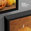 wall26 Framed Canvas Print Wall Art Spooky Face Autumn Pumpkins Celebration & Holiday Halloween Photography Modern Art Decorative for Living Room, Bedroom, Office - 16"x24" BLACK view 4