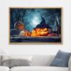 wall26 Framed Canvas Print Wall Art Witch Hat Pumpkin Forest Celebration & Holiday Halloween Photography Modern Art Decorative for Living Room, Bedroom, Office - 16"x24" Natural view 2