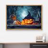 wall26 Framed Canvas Print Wall Art Witch Hat Pumpkin Forest Celebration & Holiday Halloween Photography Modern Art Decorative for Living Room, Bedroom, Office - 16"x24" Natural view 3