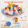 X-Large Stuffed Animal Storage Net, Holds 60 Plushies, White view 2