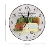 Chic Style Camping Theme Round Wood Clock Today's Adventures are Tomorrow's Memories Arabic Numerals Clock Silent Non-Ticking Battery Operated Wall Clocks for Bedroom Office Decorations 12x12in view 2