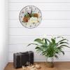 Chic Style Camping Theme Round Wood Clock Today's Adventures are Tomorrow's Memories Arabic Numerals Clock Silent Non-Ticking Battery Operated Wall Clocks for Bedroom Office Decorations 12x12in view 4