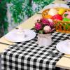 6 Pack Buffalo Check Table Runners 14x72inch Black and White Buffalo Plaid Classic Farmhouse Table Runner Buffalo Check Collection for Wedding Family Dinner Thanksgiving Christmas Decorations view 4