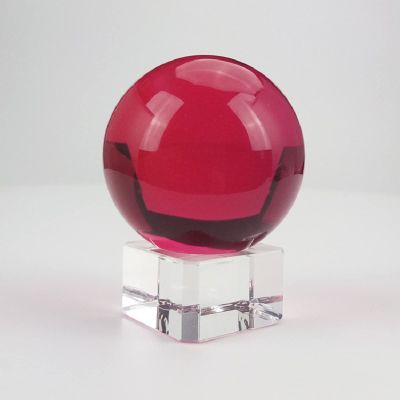 30mm-100mm 1pc Red Crystal Glass Balls Fengshui Figurine Decoration Wedding Gift Healing Balls,Crystal Base,100mm