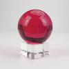 30mm-100mm 1pc Red Crystal Glass Balls Fengshui Figurine Decoration Wedding Gift Healing Balls,Crystal Base,100mm view 1