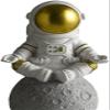 2pcs Astronaut Sculpture Astronaut Statue Resin Astronaut Figurine Desktop Table Centerpieces for Bedroom Bookshelf Home Office Decor view 2