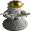 2pcs Astronaut Sculpture Astronaut Statue Resin Astronaut Figurine Desktop Table Centerpieces for Bedroom Bookshelf Home Office Decor view 3