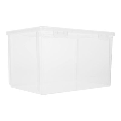 DOITOOL Transparent Plastic Bread Box, Clear Bread Storage Container Airtight Airtight Loaf Bread Container, Bread Keeper for Homemade Bread, Bagel, Muffins, Rolls, 8.4X5.8X5