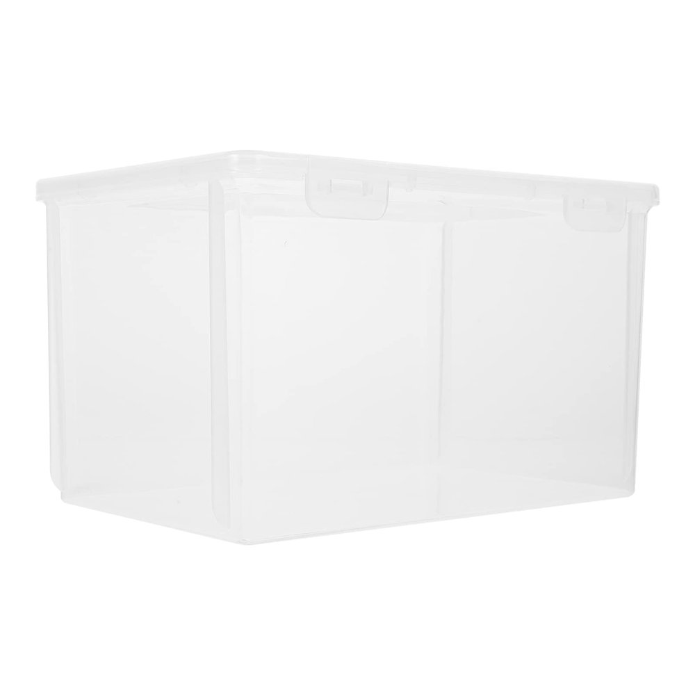 DOITOOL Transparent Plastic Bread Box, Clear Bread Storage Container Airtight Airtight Loaf Bread Container, Bread Keeper for Homemade Bread, Bagel, Muffins, Rolls, 8.4X5.8X5