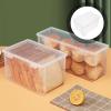 DOITOOL Transparent Plastic Bread Box, Clear Bread Storage Container Airtight Airtight Loaf Bread Container, Bread Keeper for Homemade Bread, Bagel, Muffins, Rolls, 8.4X5.8X5 view 2