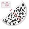 Christmas Tree Skirt with Tassel Dalmatian Print Pattern Xmas Halloween New Year Party Decor Tree Skirt 48" view 3