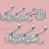 BlackFish 2Pcs Coat Rack Wall Mount,Shiny Silver Rhinestones Wall Mounted Coat Rack 3 Hooks,Coat Hangers for Wall for Coat Hat Towel Purse Robes Mudroom Bathroom Entryway view 1