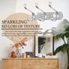 BlackFish 2Pcs Coat Rack Wall Mount,Shiny Silver Rhinestones Wall Mounted Coat Rack 3 Hooks,Coat Hangers for Wall for Coat Hat Towel Purse Robes Mudroom Bathroom Entryway view 4