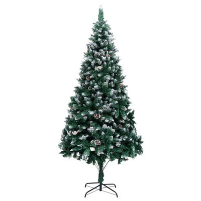 Artificial Christmas Tree with Pine Cones and White Snow,Decorative Christmas Trees,Holiday Decor Trees,Thankful Tree,The Halloween Tree,Decorated with Pine Cones,for Party Decorations,82.7"