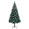 Artificial Christmas Tree with Pine Cones and White Snow,Decorative Christmas Trees,Holiday Decor Trees,Thankful Tree,The Halloween Tree,Decorated with Pine Cones,for Party Decorations,82.7" view 1