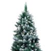 Artificial Christmas Tree with Pine Cones and White Snow,Decorative Christmas Trees,Holiday Decor Trees,Thankful Tree,The Halloween Tree,Decorated with Pine Cones,for Party Decorations,82.7" view 2